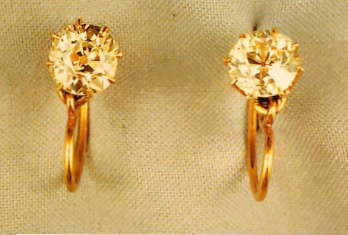 Figure 19 - Old European-cut diamonds set in earrings.