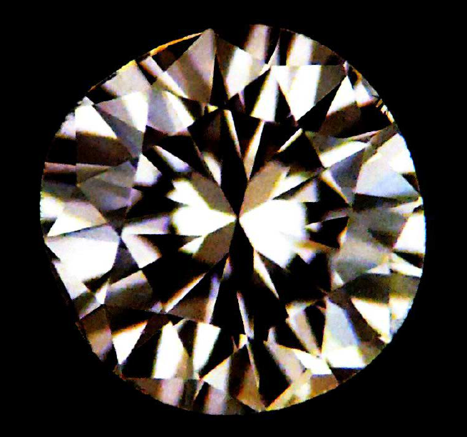 If you cut the diamond in this figure in half, the shape of the two parts would not be equal. Even though many people like free forms, symmetrical stones usually are more valued.