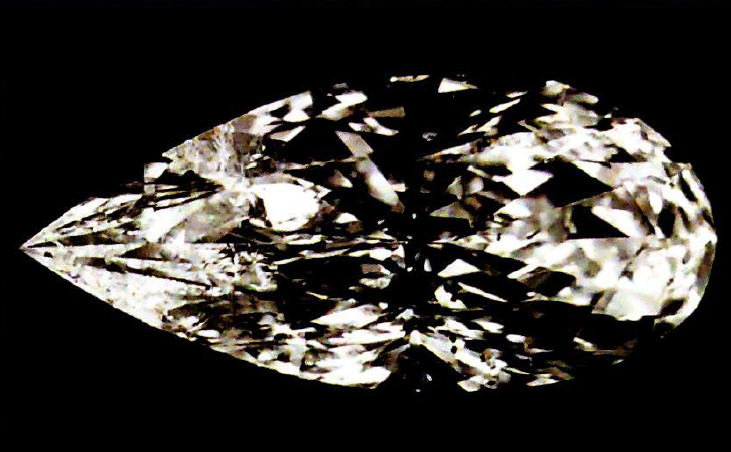 This diamond is long and skinny. Even though it is priced less than a more traditional pear-shape stone, it could be very flattering on someone with a broad hand.