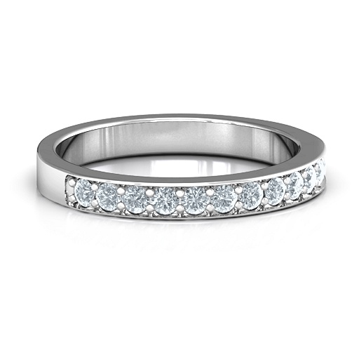 Yaffie ™ Custom-Made Personalised Classic Half Eternity Ring