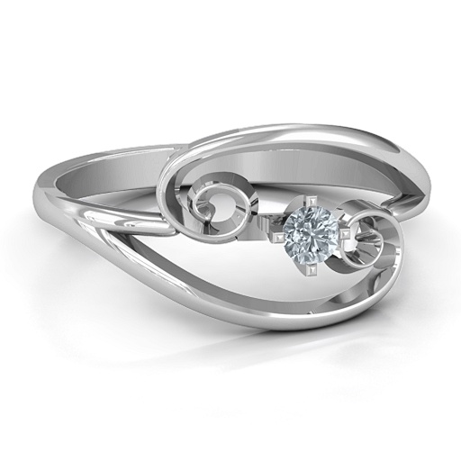 Yaffie ™ Custom Made Personalised Split Shank Swirl Ring