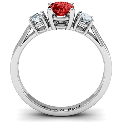 Yaffie ™ Custom Made Personalised Three Stone Eternity Ring