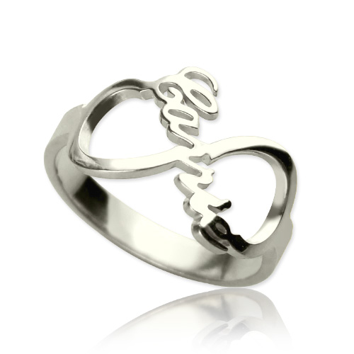 Yaffie ™ Customised Infinity Nameplate Ring - Personalised for You