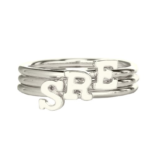 Yaffie ™ Custom Midi Initial Ring for Women - Personalised Solution
