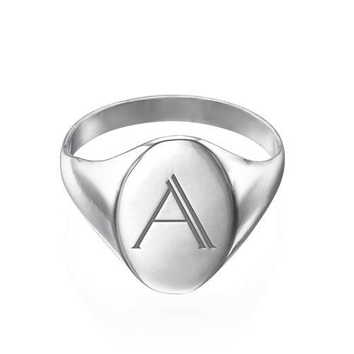 Yaffie ™ Custom Made Personalised Signet Ring with Initials