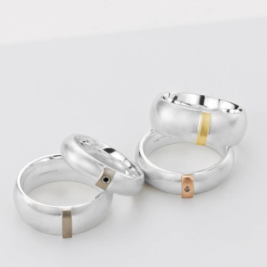 Yaffie ™ Customised Cognac Diamond Linear Ring - Personalised for You