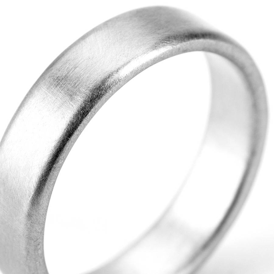 Yaffie ™ Custom Made Personalised Brushed Pillow Wedding Ring for Men