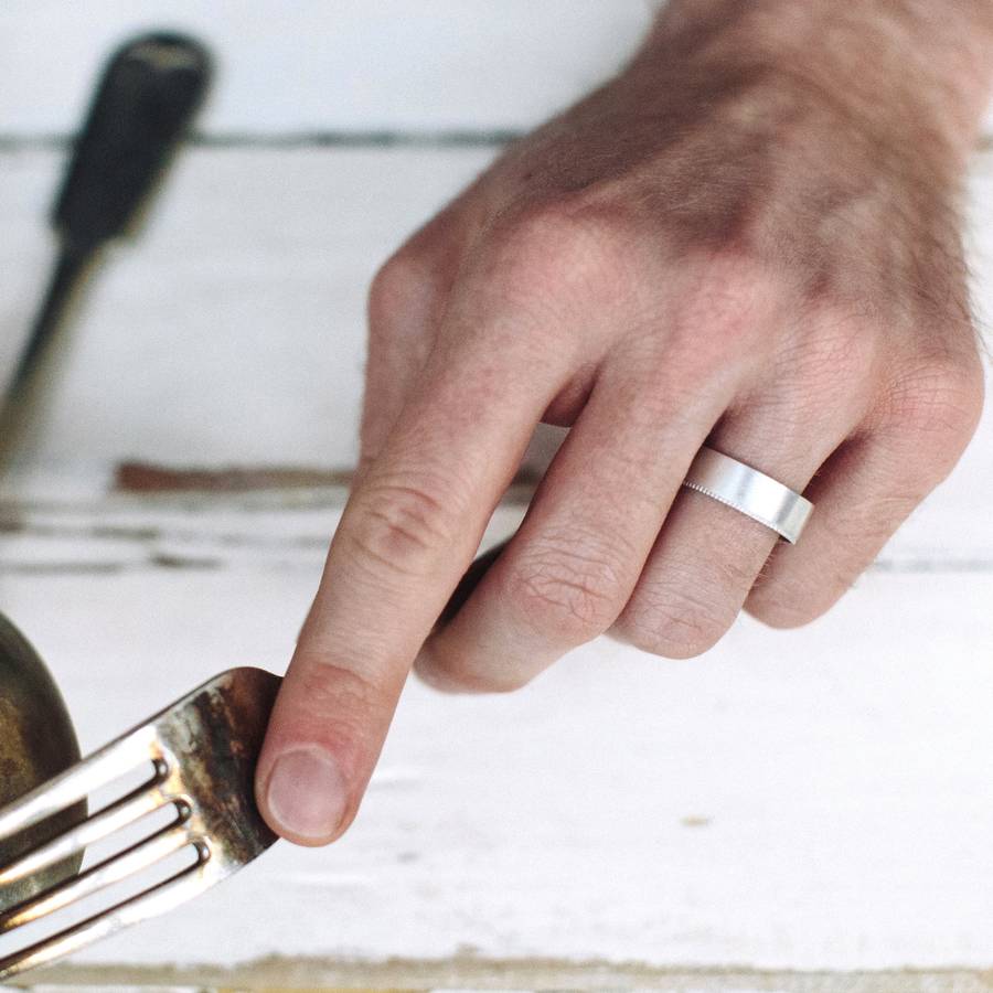 Yaffie™ Custom Personalised Decorated Wedding Rings for Men